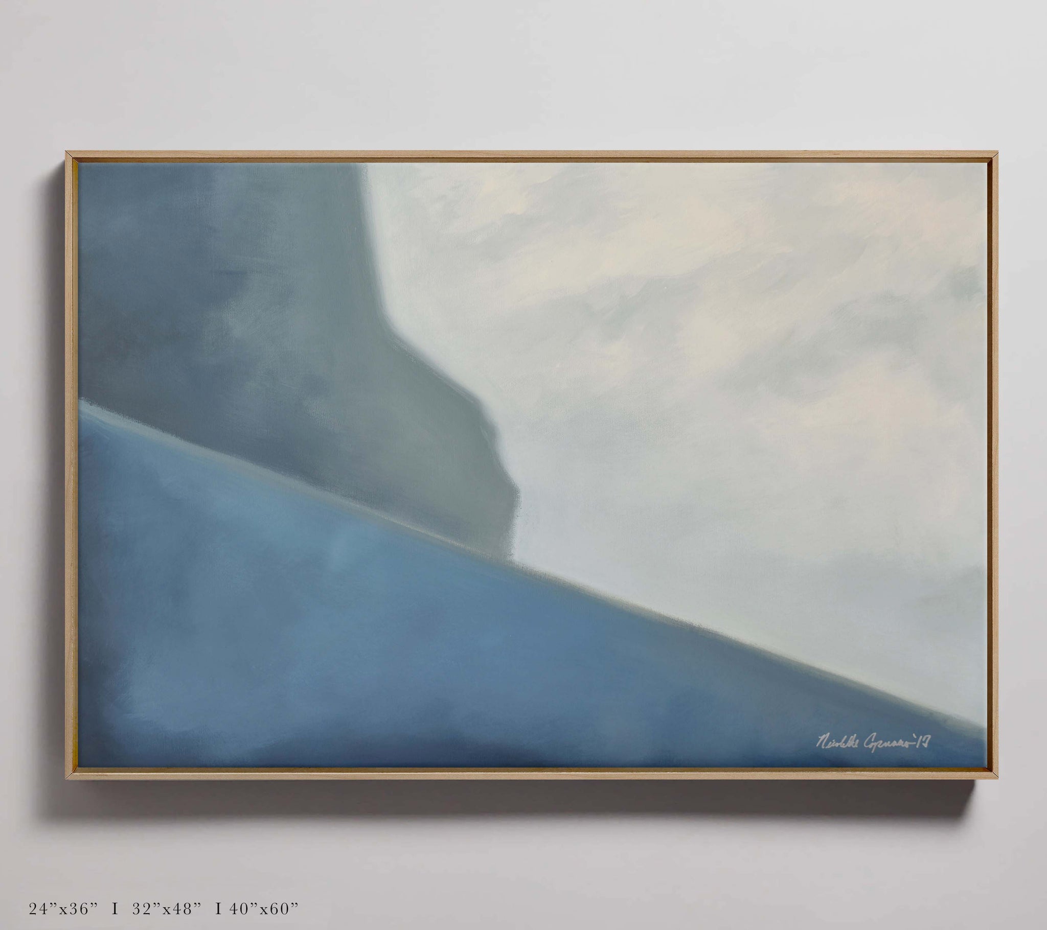 "Abstract Ocean Cliff" I Modern Landscape I Framed Giclée Prints