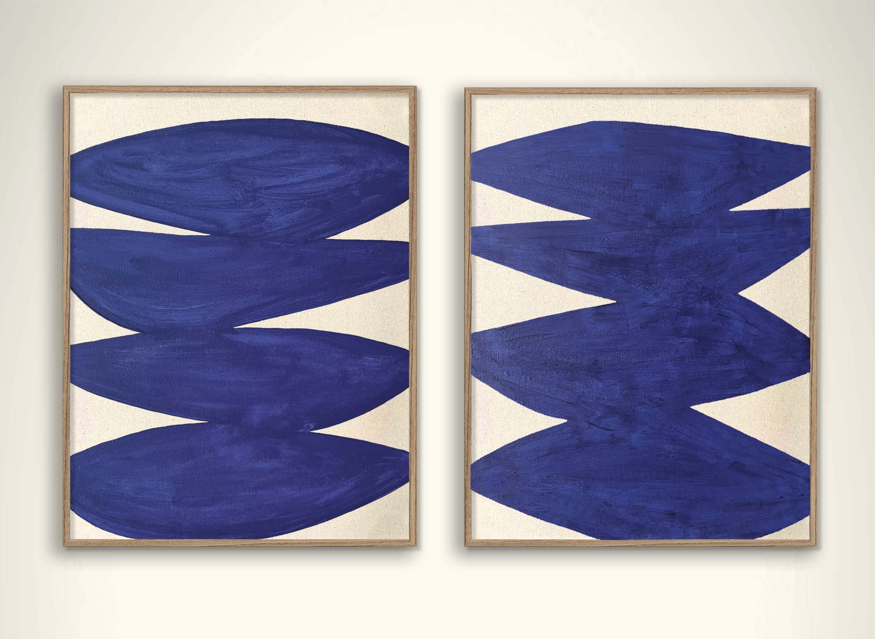 "Affirmations Blue No. 2" - Set of Two