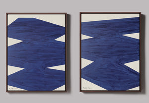 "Purpose + Limitless" Blue I  Set of Two I  Framed Giclée Prints