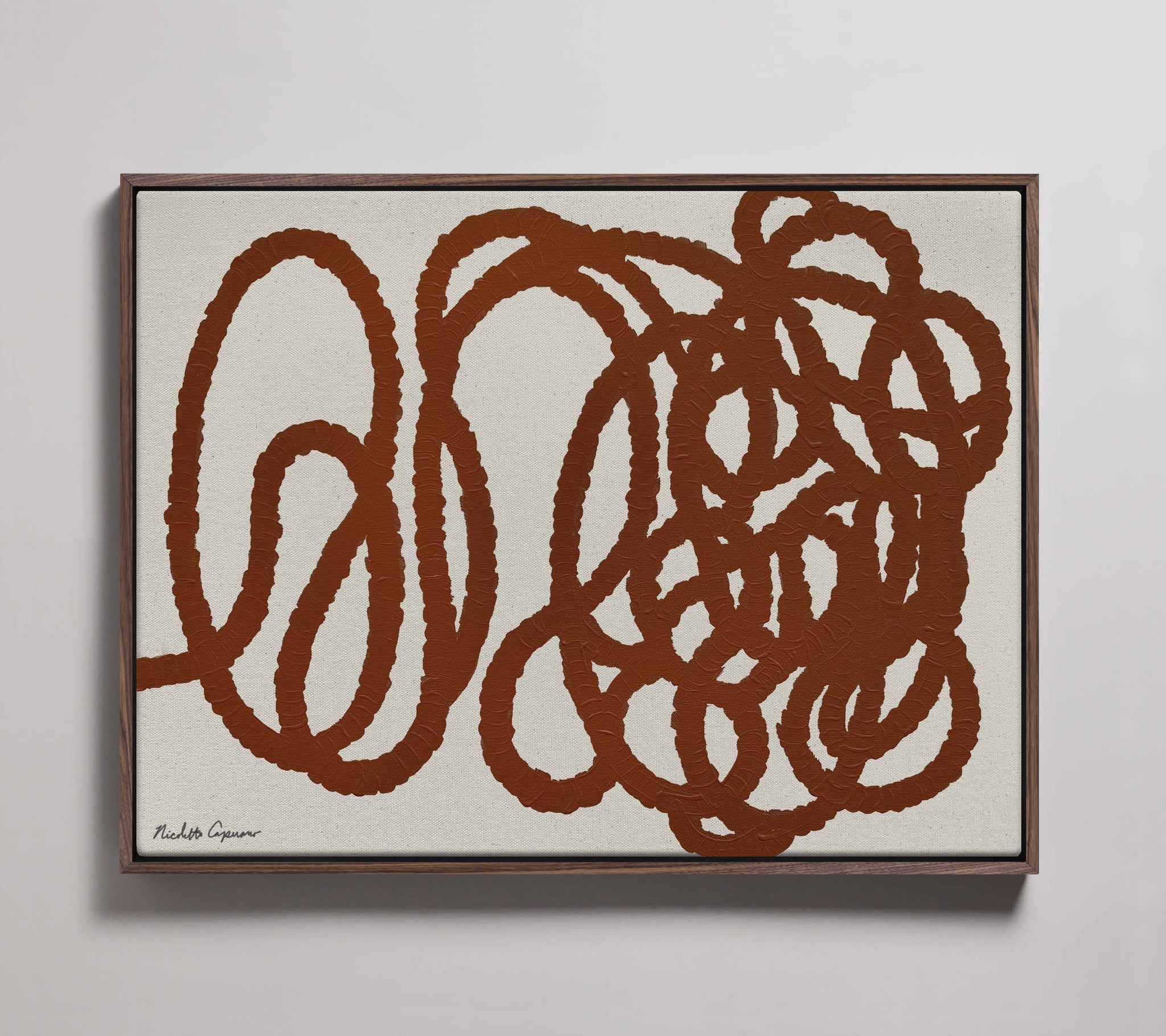 "Abstract Squiggle in Copper"