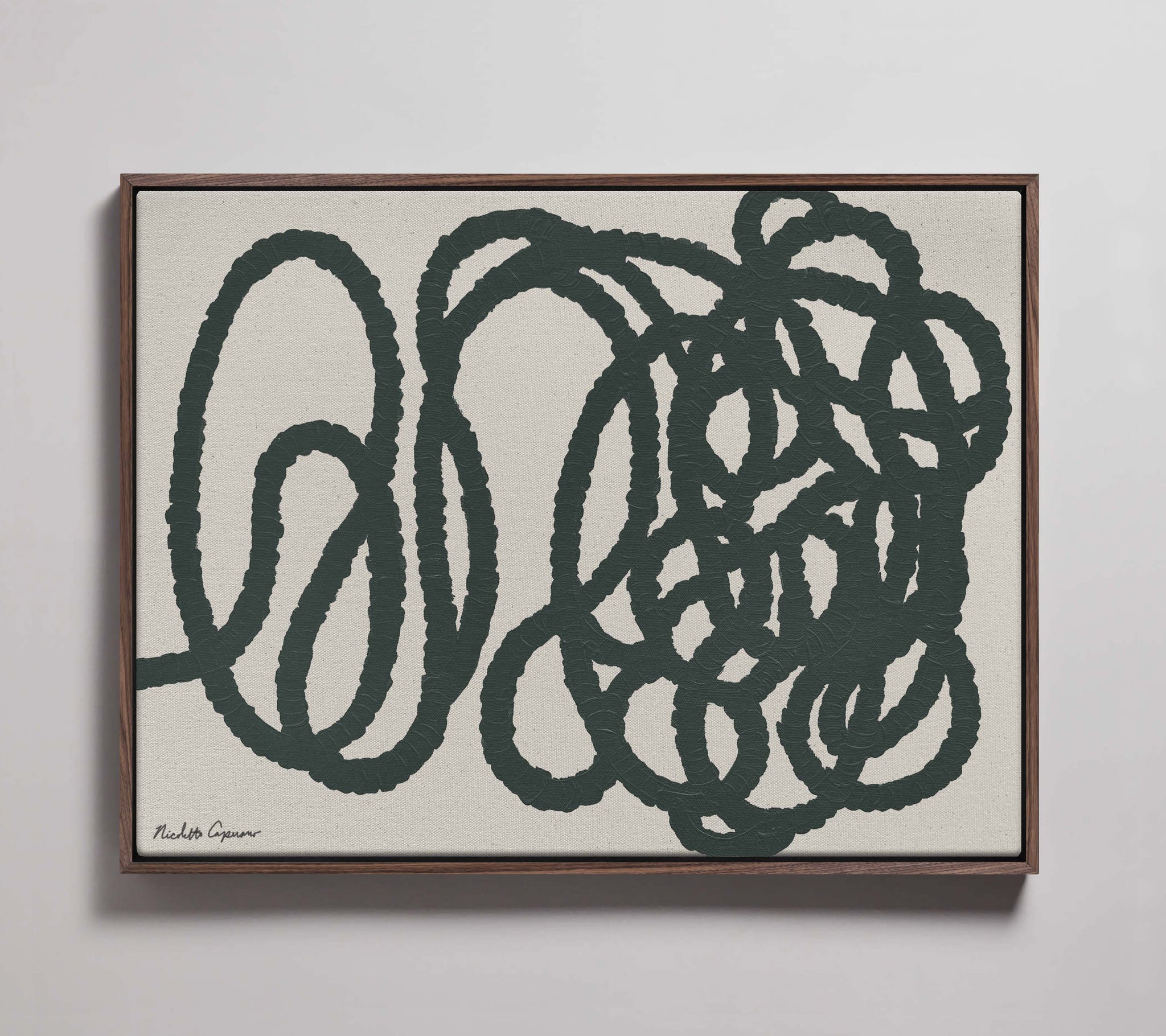 "Abstract Squiggle in Emerald"