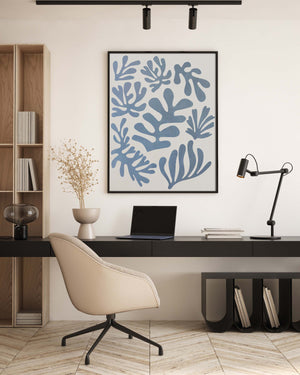 "Botanical No 5 Blue" I  Framed Giclée Prints