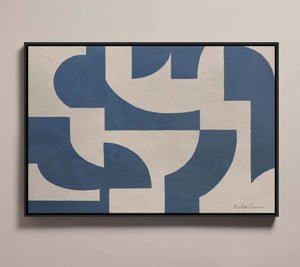 "Nomad No. 5" Blue I Geometric Framed Giclée Print