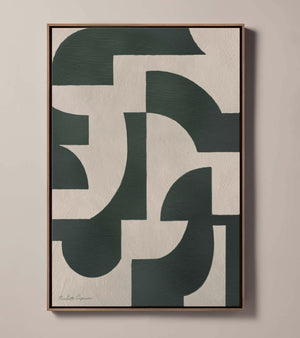 "Nomad No. 6" Emerald I Geometric Framed Giclée Print