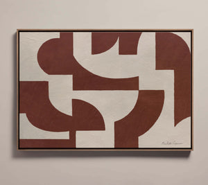 "Nomad No. 5" Rust I Geometric Framed Giclée Print