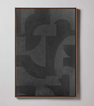 "Nomad No. 3" I Monochrome Black Painting