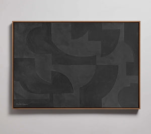 "Nomad No. 4"  I Monochrome Black Painting