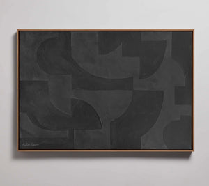 "Nomad No. 4" Black I Geometric Framed Giclée Print