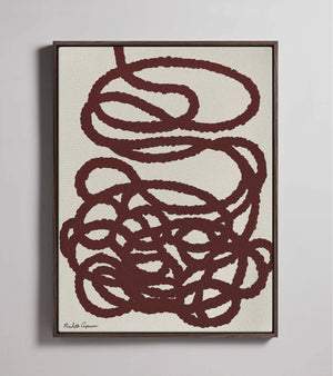 "Abstract Squiggle in Burgundy"
