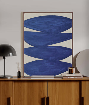 "Stillness" Navy I Framed Giclée Prints