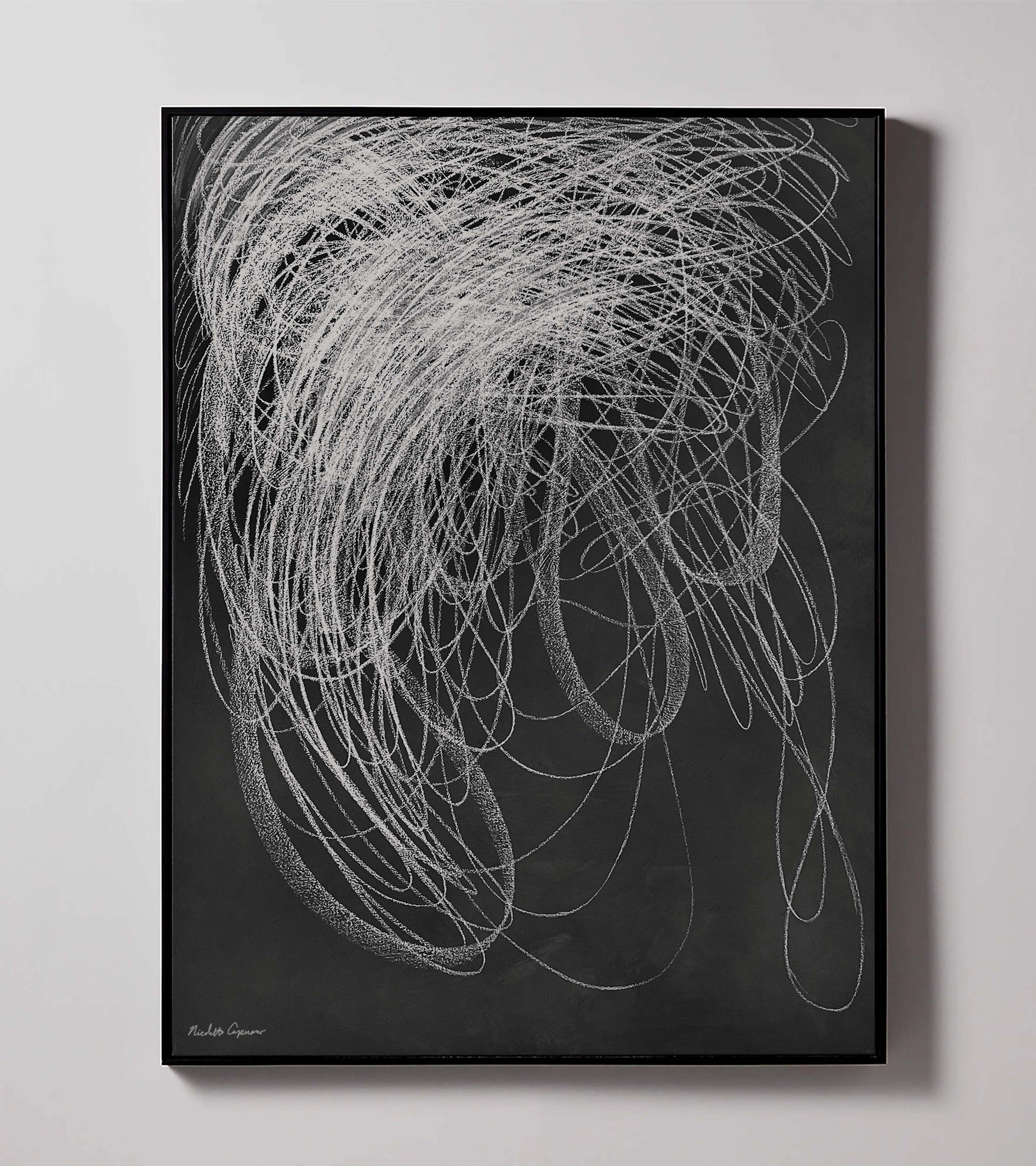 "Unbound" I Black I  Abstract Expressionism Framed Giclée Prints