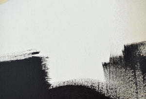 "Abstract Black Path No. 1" - Black and White Painting