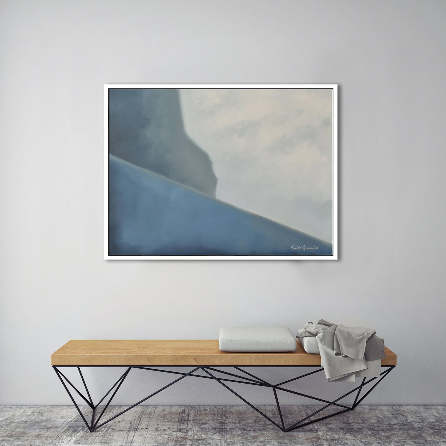 Abstract Ocean Cliff - Landscape Painting