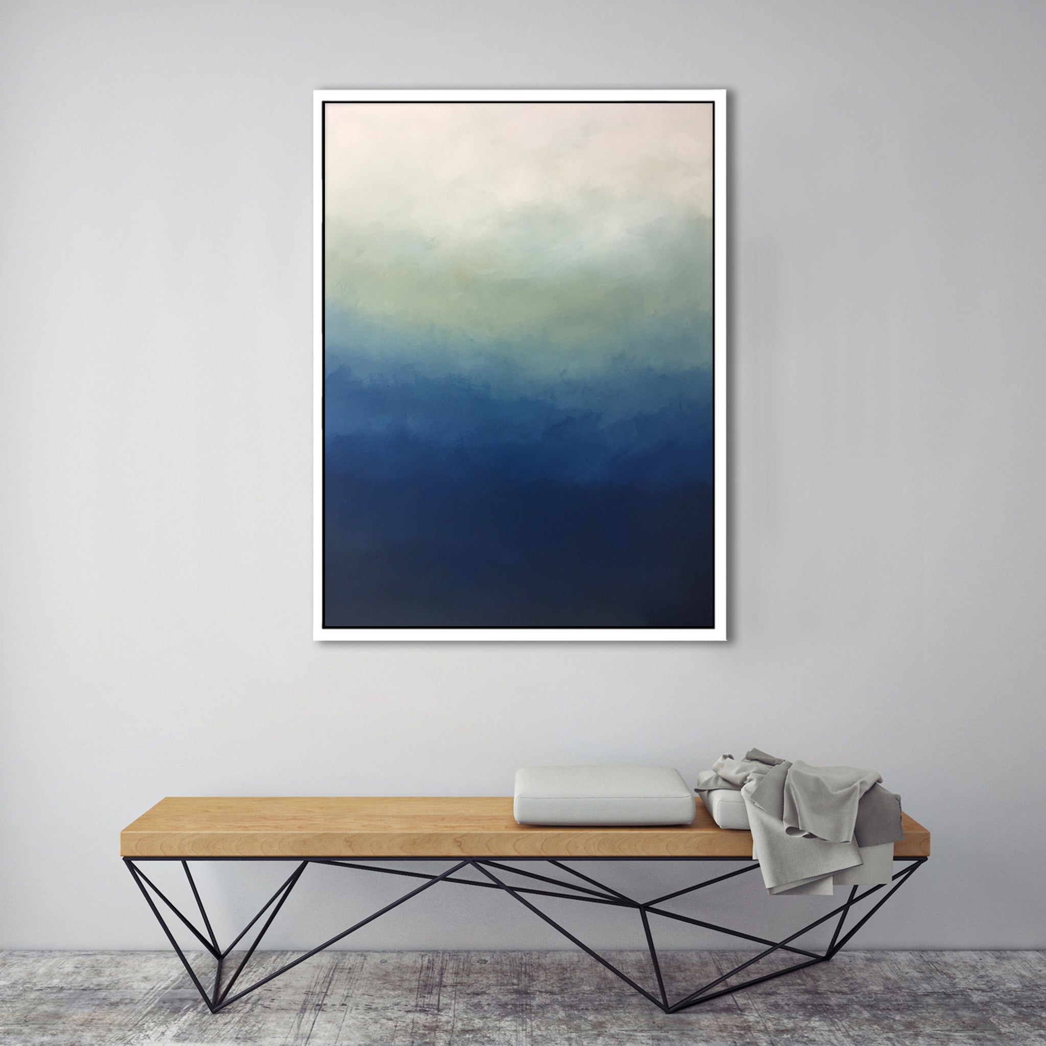 Abstract Blue Ombré - Blue Painting