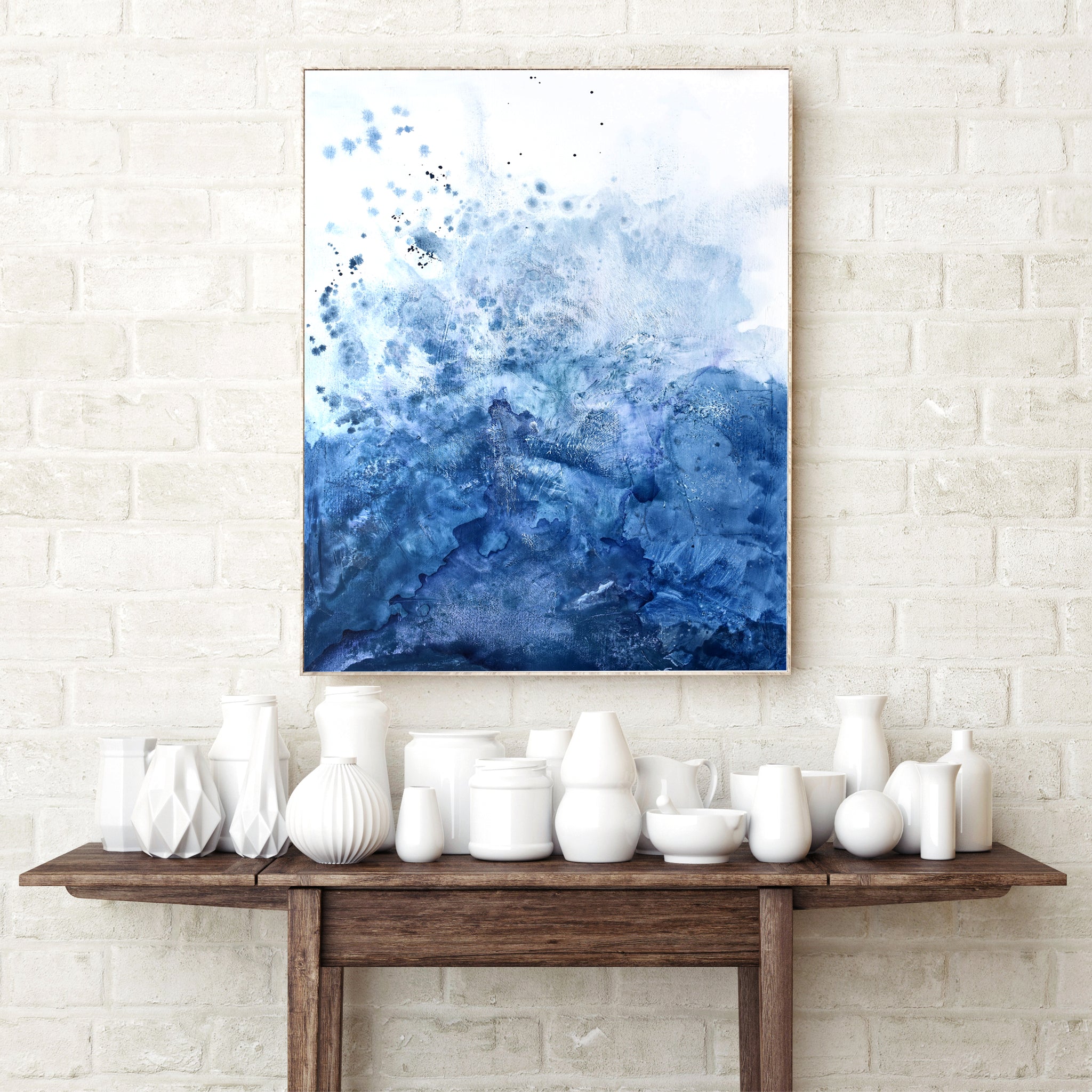 Water & Salt Blue - Water and Salt Painting